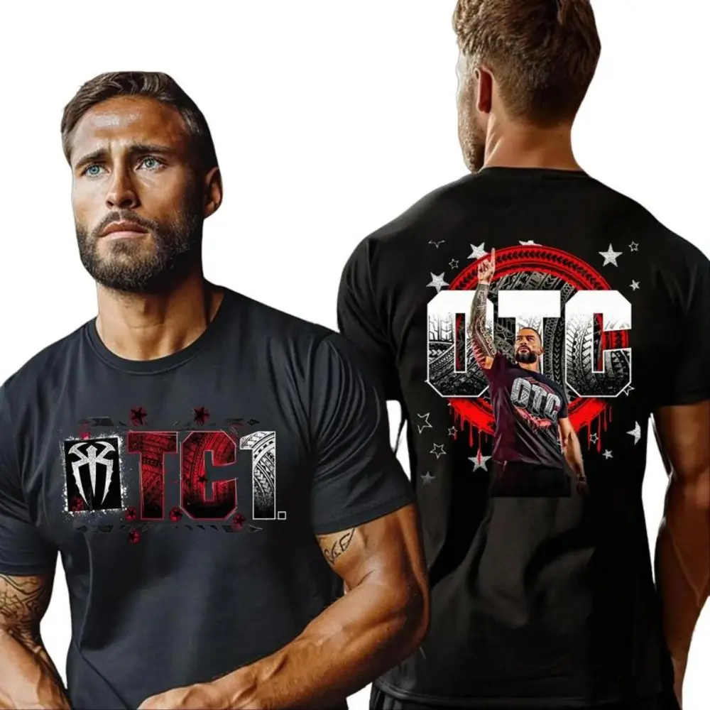 Men's 1980s Wrestler Graphic T-Shirt, Soft 100% Cotton Casual Short-Sleeve Streetwear Menswear Top
