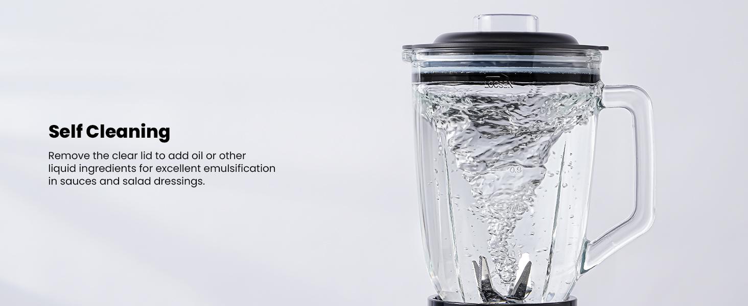 SHARDOR Blender for Shake and Smoothies, Powerful 1200W Countertop Blender, 52oz Glass Jar, for Frozen Fruit Drinks, Smoothies, Sauces & More, Silver Home Multifunction Juicer