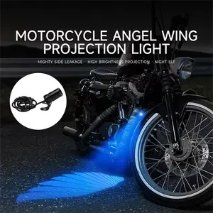 Three color optional angel wing LED motorcycle projection light, suitable for motorcycle electric vehicles, a gift for motorcycle enthusiasts, universal motorcycle shadow light accessories, Motorcycle Led Lights