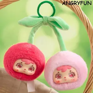 ANGRYFUN Lucky Fruit Plush Blind Boxes – Cute Keychain Plush Doll Bag Charm Mystery Collectible Birthday Gift Single Box (Free Random Cute Acrylic Keychain)