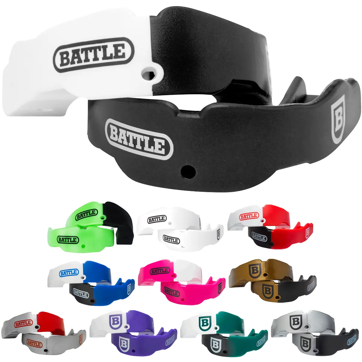 Battle Sports Youth Football Mouthguard 2-Pack with Straps