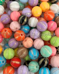 16mm Watermelon Mixed Beads for Chunky Necklaces, Beaded Pens, and Crafts