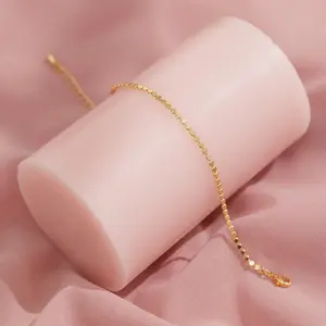 Adorn512 Dot Chain Bracelet- Adjustable Gold Bead Bracelet For Women, Dainty Layering Jewelry, Chic Stackable Design, Durable Lightweight Chain, Everyday Wrist Accessory, Aesthetic Minimal Style, Trendy Gift For Her, Modern Elegant Look