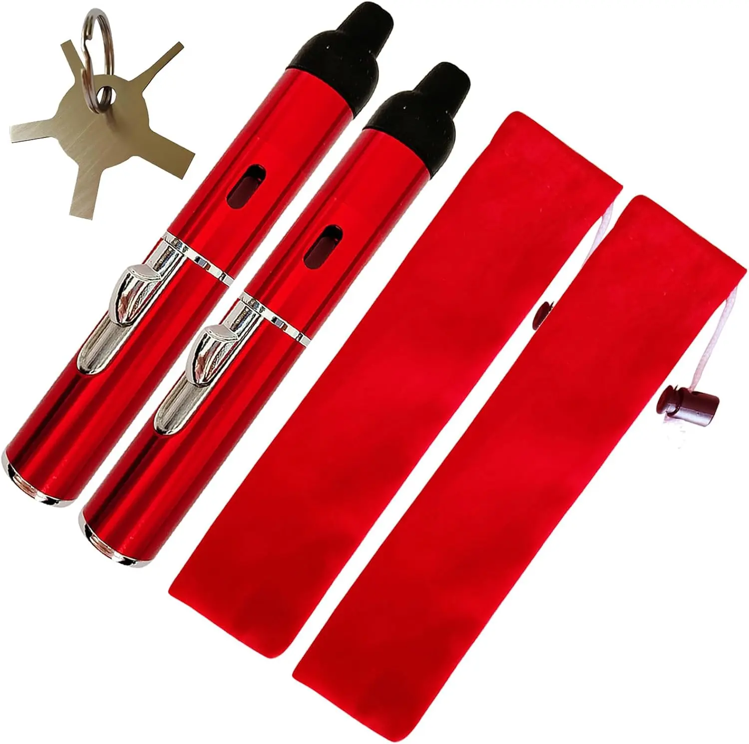 Butane Lighter,Refillable Butane Fuel Lighters Soft Pen 2 Pack Red(Gas Not Included)