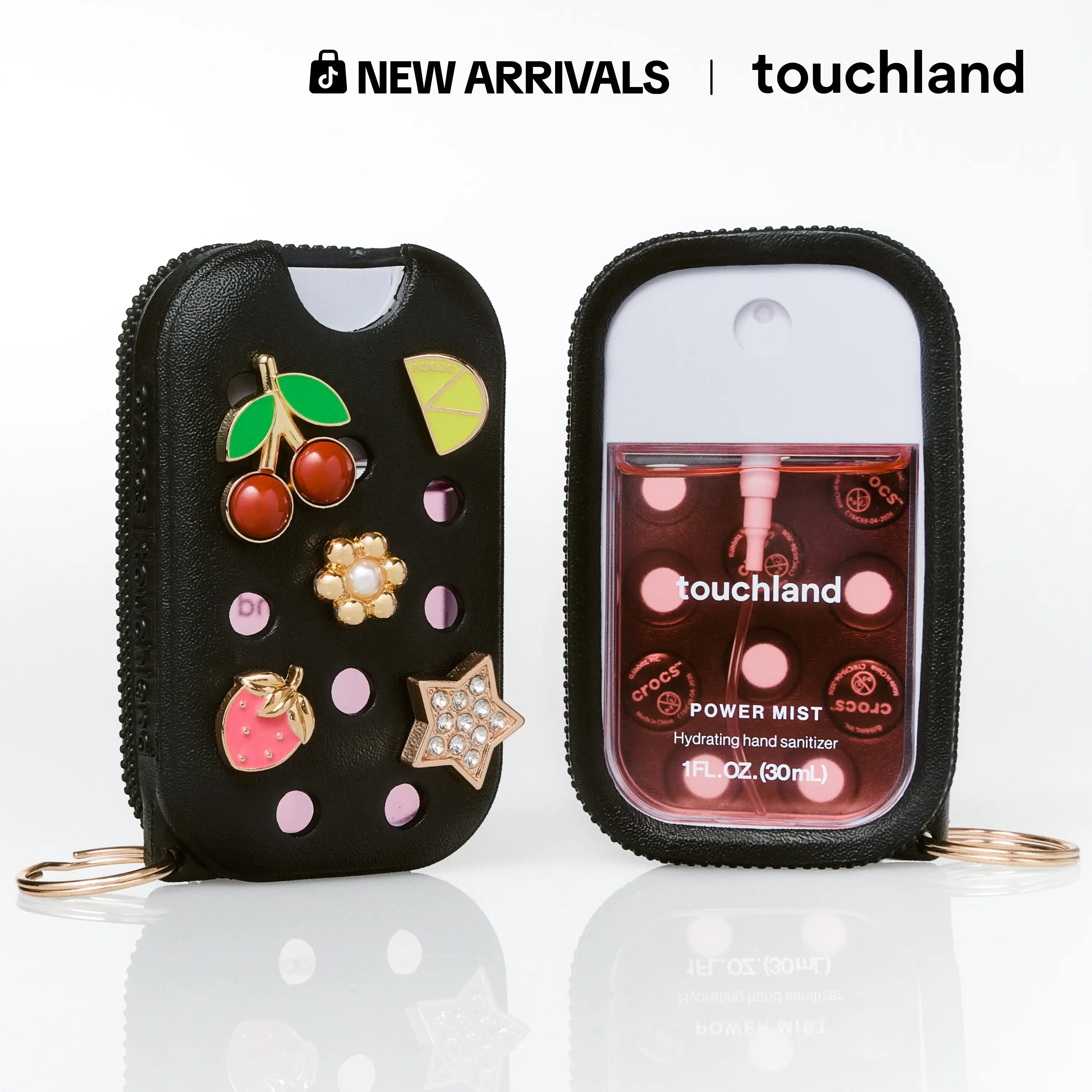 [TikTok Exclusive] Crocs x Touchland Choose Your Scent Bundle - Crocs Black Hand Sanitizer Case & Bundles