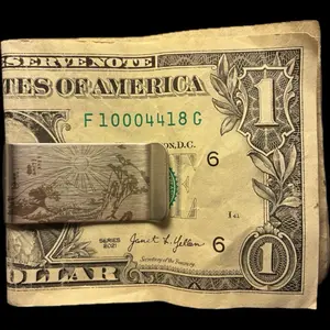 Wave Inspired Stainless Steel Money Clip