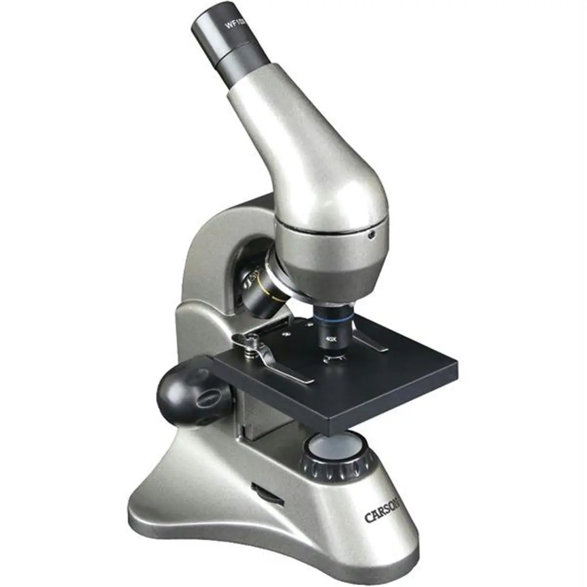 Carson Biological Microscope - 40x-400x Tabletop Model, 2 Bright White LED Sources, 45-Angle, Beginner-Level Learning Tool, School Classroom Supplies, College School Supplies