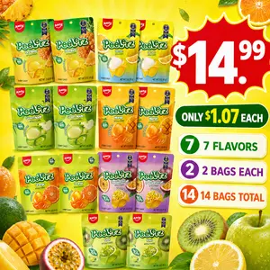 (XXL)AMOS Peelerz Gummy Candy Variety Pack – 14 Bags for $14.99! Mango, Orange, Pineapple & Green Apple, Peelable Fruit Gummies, Fun Snack, 3oz Each, Shareable Treat Bundle-MTW