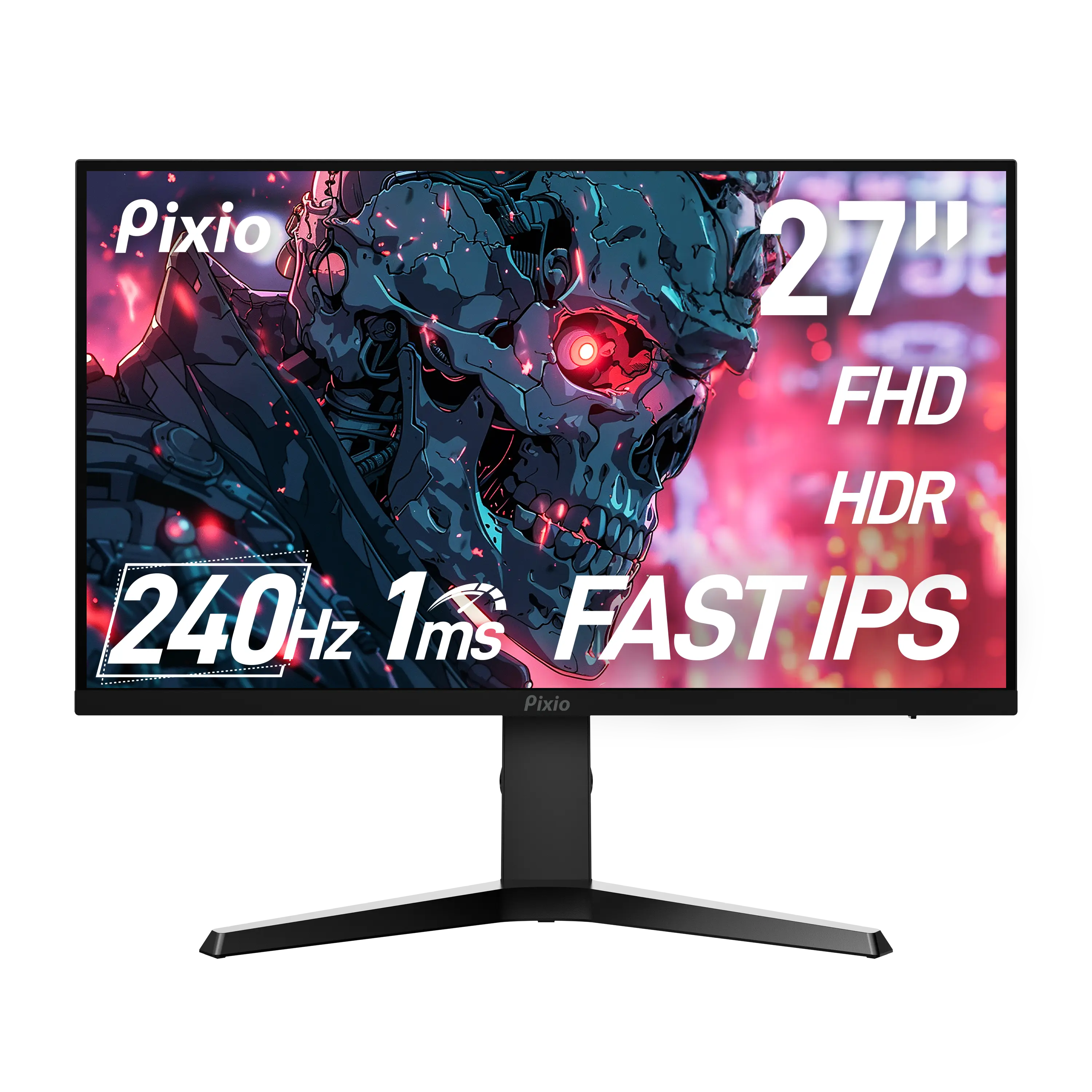 Pixio PX279 Prime Neo 27 inch 240Hz Refresh Rate FHD 1080p Resolution Fast IPS Panel 1ms GTG Response Time Gaming Monitor with Adaptive Sync and Fully Adjustable Stand with AMD FreeSync