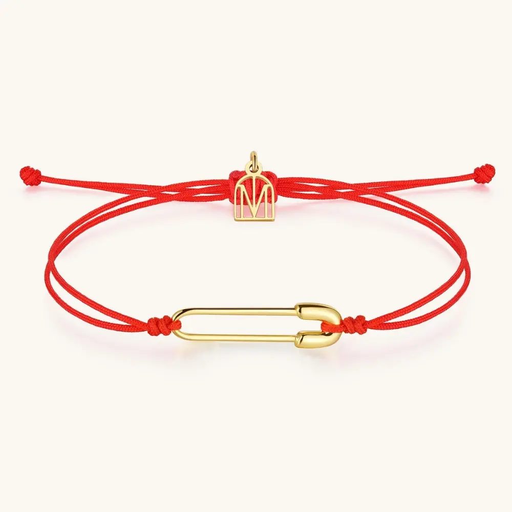 Safety Pin Thread: Protection - Mantra Jewelry Adjustable Thread Bracelet