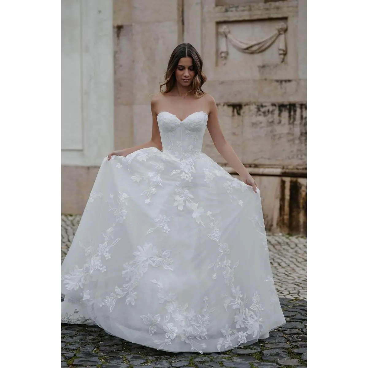 Abella by Allure Lace Corset "Babetta" Bridal Gown E450