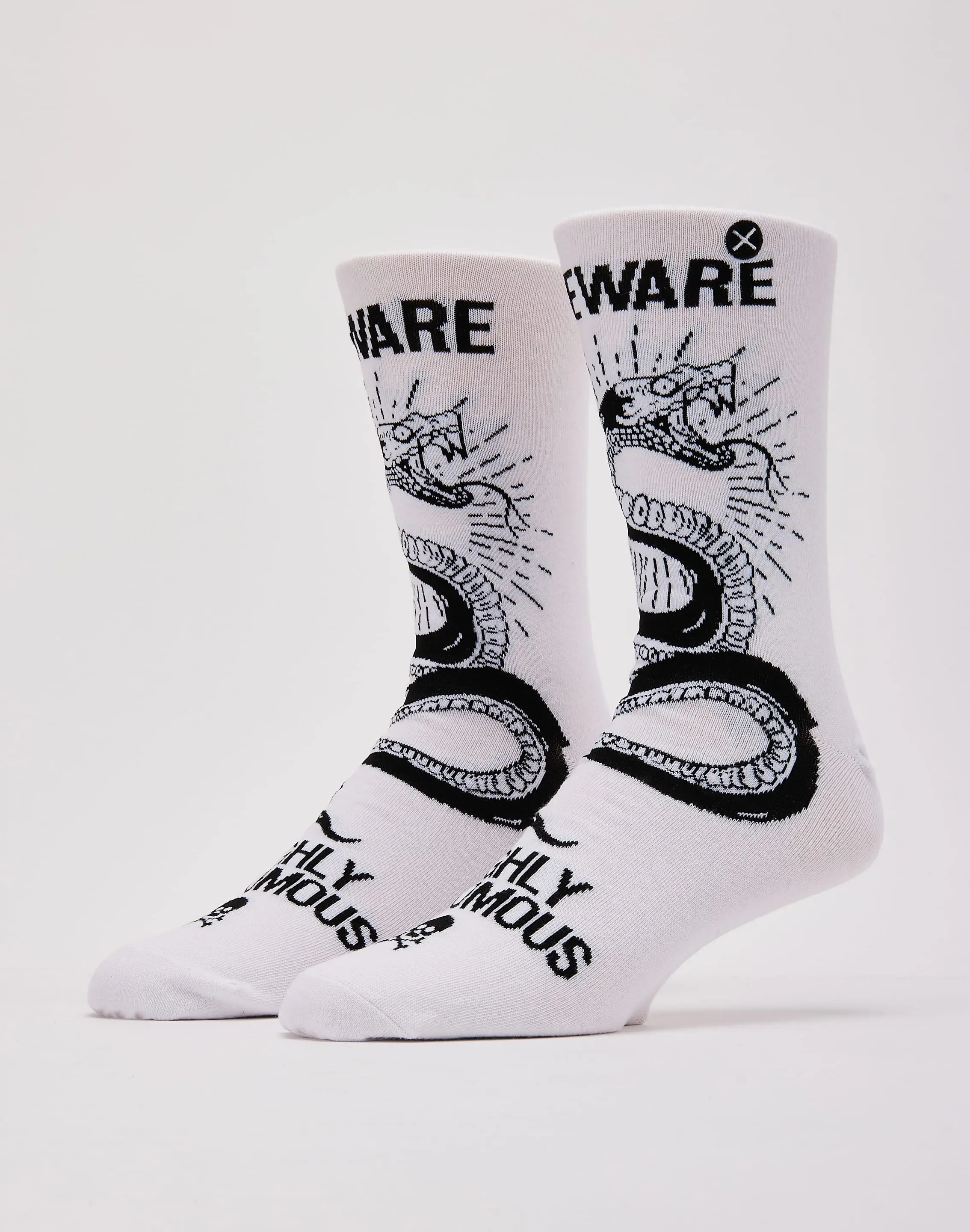 Mens Odd Sox Beware Of Snakes Crew Socks