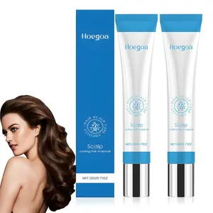 Pack of 2 Scalp Cooling Hair Ampoule Hair Serum Roll-On Scalp Serum with Hyaluronic & Ginger Extract, Strengthens Hair Roots, Promotes Hair Growth Nourishing Hair Serum Against Hair Loss & for Volume