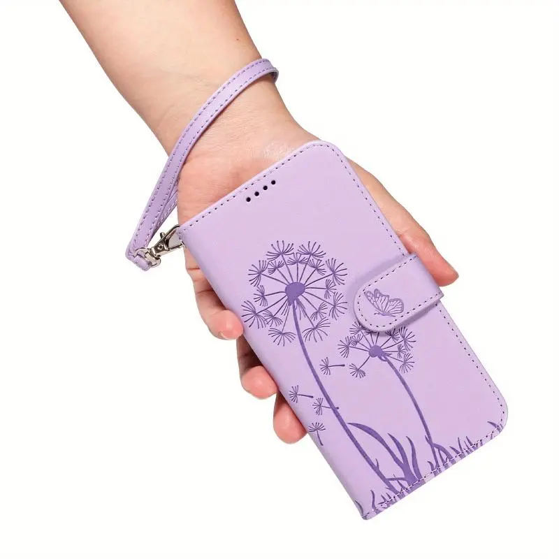 Dandelion Pattern Phone Case with Card Slot, Shockproof Phone Protective Cover, Phone Accessory Compatible with Nokia, Casing