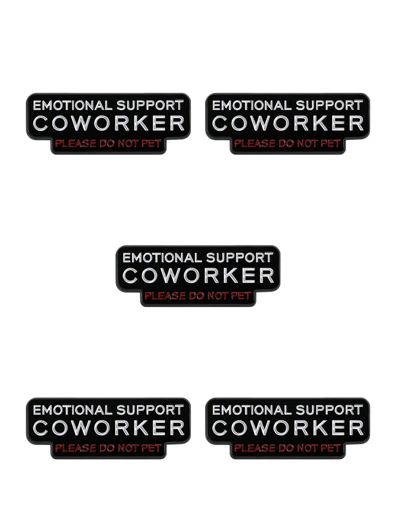 5-Pack Emotional Support Coworker Enamel Badges, Enamel Lapel Pins, Brooch Pin, Unique Personality Accessories, Fun and Quirky Office Decor, Perfect Gift Idea