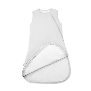 PurComfy Supersoft Sleep Sack 1.0 TOG, Color Storm, Premium Bamboo Viscose 2-Way Zipper Sleepsacks Baby Wearable Blanket,Fits 3-24 Months