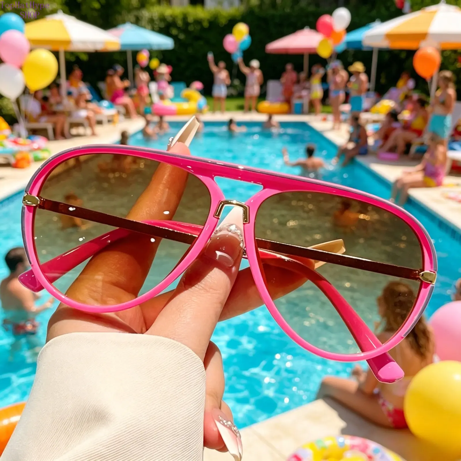 Y2K Retro Sun Protection Glasses, Large Frame Hollow Temple Eyewear, Elegant Trendy Aesthetic Shades, UV Protection Sunglasses for Summer Outdoor Daily Wear