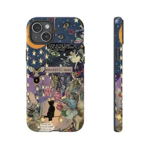 Summer Night Collage Phone Case Celestial Dark Academia Aesthetic Vintage iPhone Case for iPhone 17 Pro Max 17 Air 17Pro 16 15 14 13 12 11 Pro Max