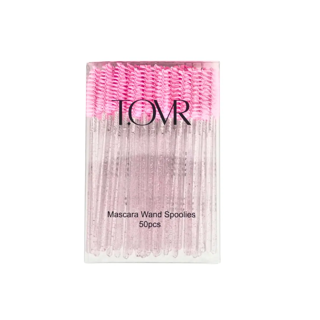 Take Over "TBP" Beauty Mascara Wand Spoolies, 50-Count Cosmetic Makeup Tools for Enhancing Mascara Application