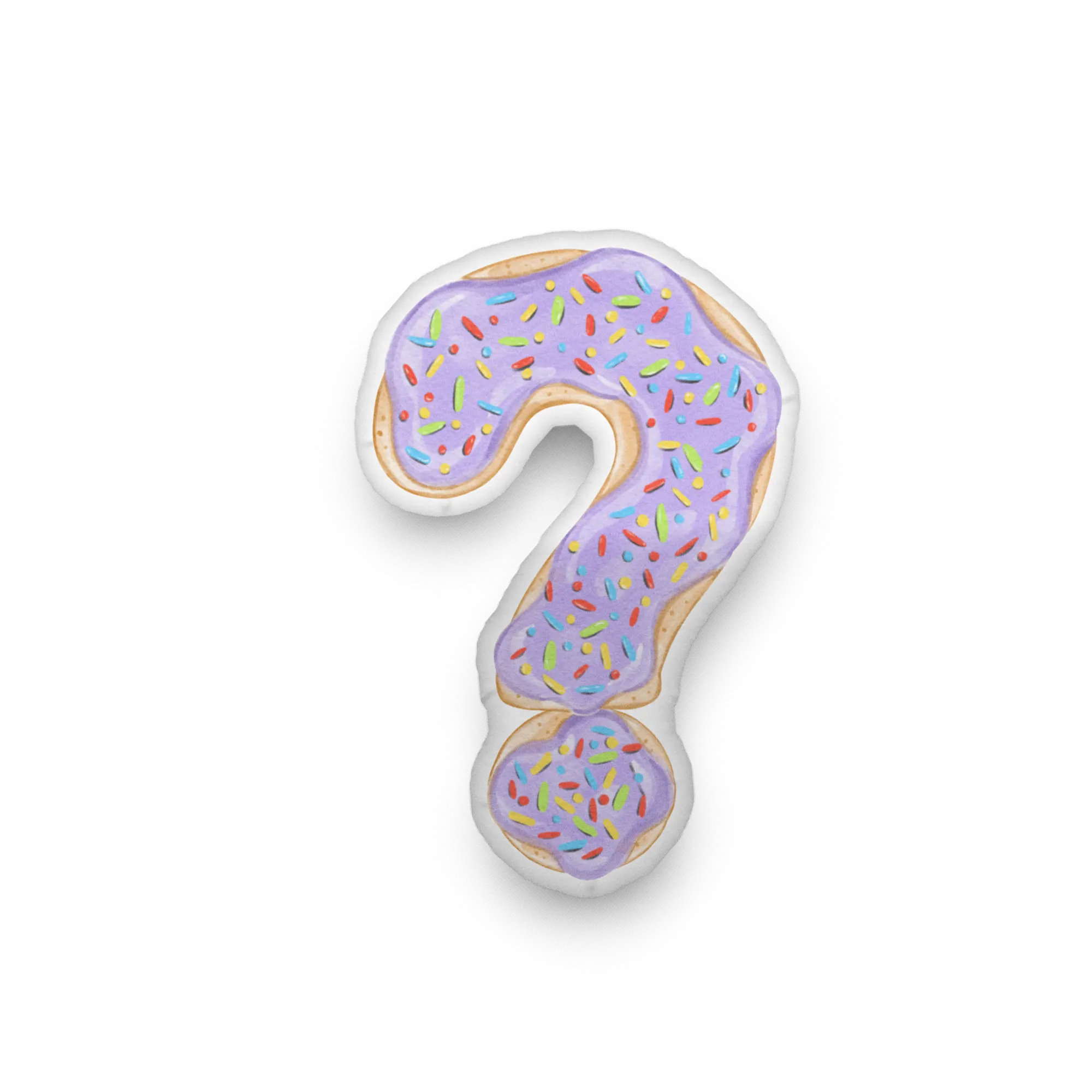 Question Mark Jelly Donut Pillow