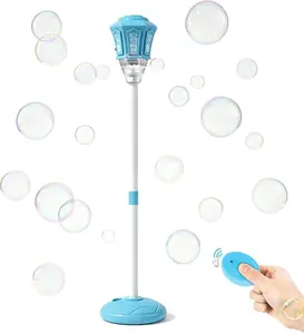 47'' Bubble Machine, Height Adjustable, Rechargeable with LED Lights & Music, Bubble Solution, Ideal for Parties, Kids Play, Automatic Bubble Machine