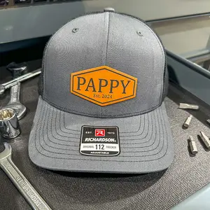 Swaddle and Nest, Mens Trucker Hat with Custom Patch, Personalized Dad Gifts, Leather Patch, Custom Dad Hat for Men, Personalized Dad Hats for Men, Gifts for Dad, Personalized Dad Hats, Personalized Trucker Hats, Personalized Father's Day Hats, Custom Hat