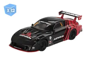 12 PACK Mazda RX-7 LB-Super Silhouette Advan (Mini GT) Diecast 1:64 Scale Model - TSM MGT00983