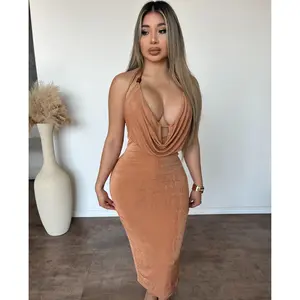 Brianna Slinky Dress (Coco)