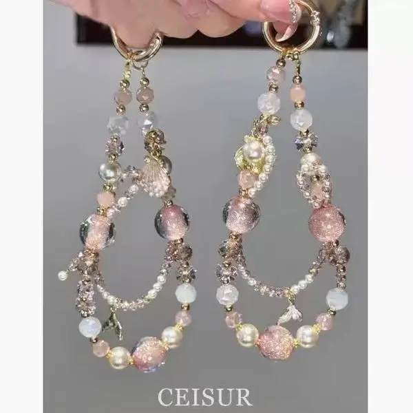 DIY Beaded Phone Chains, Cable Lanyards & Charm Hook Earrings - Fashion Costume Jewelry Accessory with Cell Phone Charms (Live Streaming Exclusive), Phone Accessory