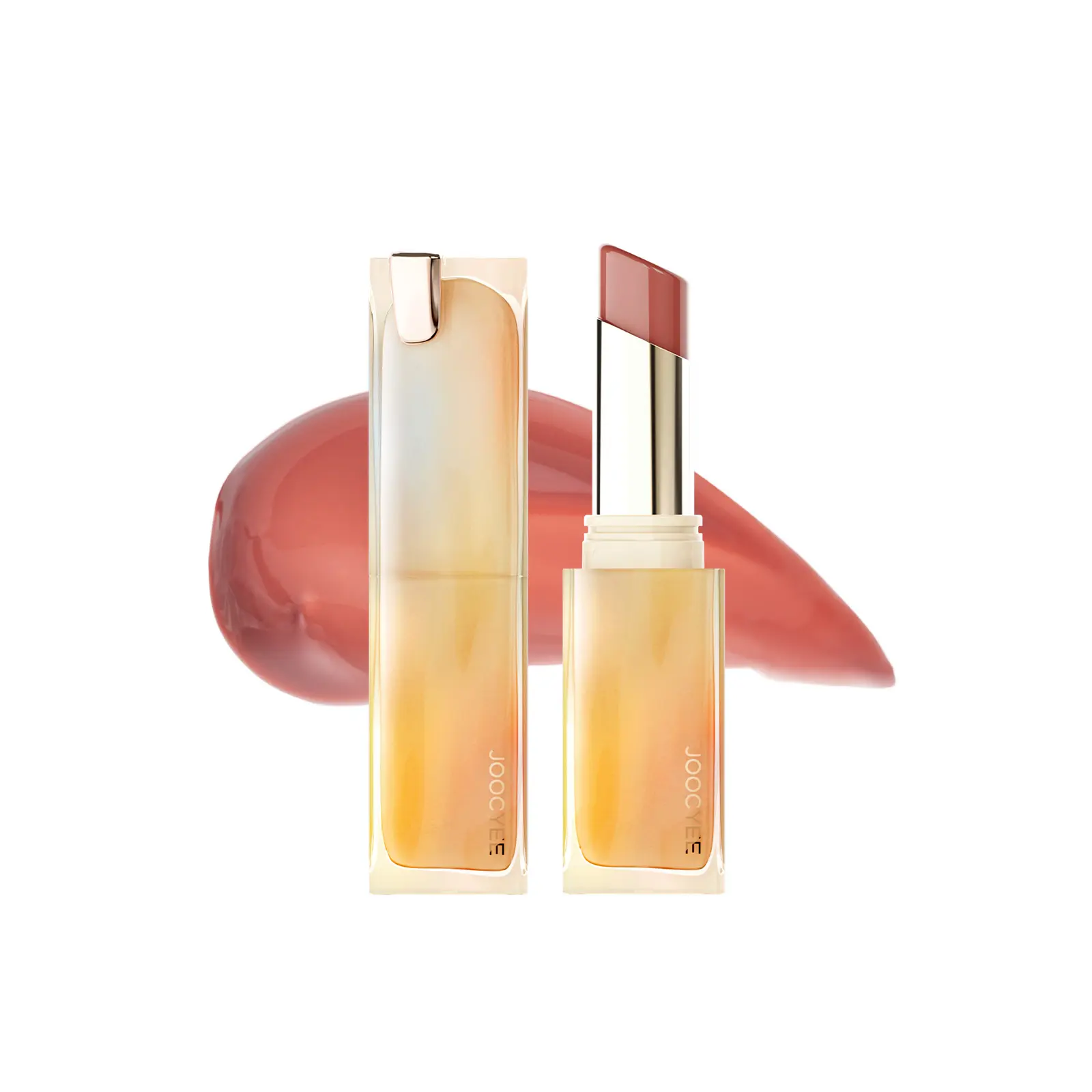 JOOCYEE Glazed Rouge Hydrating Lipstick Balm with Mirror - 8-Hour Long-Lasting Plumping Lip Care, Moisturizer to Hydrate, Glossy Lipgloss Finish, Multi-Shade Beginner-Friendly Cosmetic Makeup, Lip Balm, Oil, 3.5G, All Skin