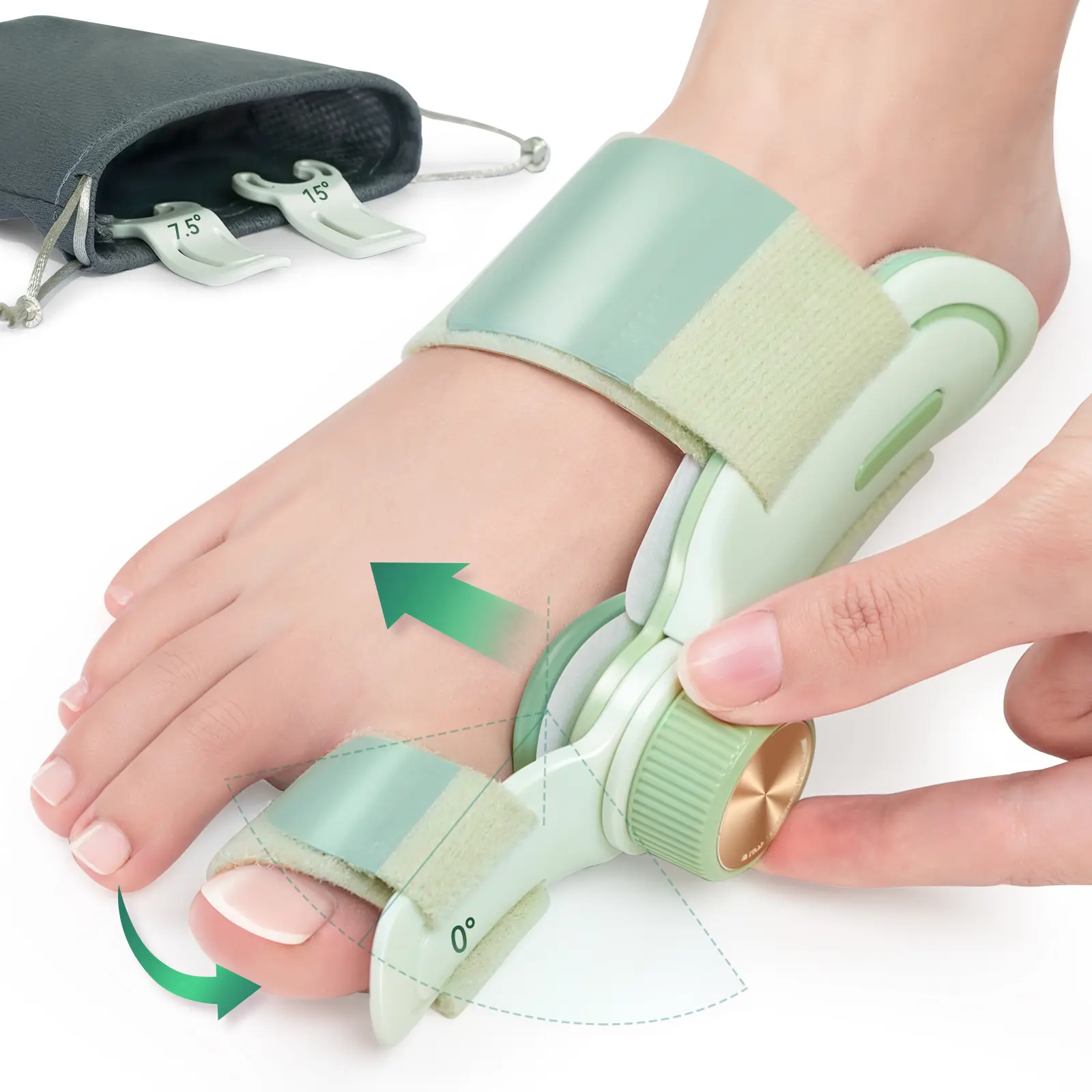 TENICORE Bunion Corrector for Hallux Valgus & Gentle Pain Relief - Lightweight, Adjustable Knob Toe Splint with Soft Silicone Pad, Universal for Women & Men, Daily Wear Pedicure Tool for Posture Improvement