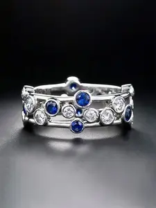1 PC Elegant Cubic Zirconia Ring For Women Wedding Engagement Valentine's Day Party Gift