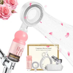 Spa Shower Vitamin C Filtered Shower Head with Handheld, Aromatherapy Skincare & Hair Care Showerhead with Filters for Hard Water - Remove Chlorine, Softer Skin and Hair Enhancement (Rose (Pink), Christmas gift