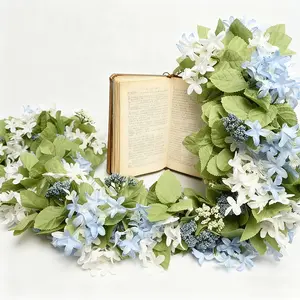 1pc Classic Style Floral Garland, 66.93inch Plastic Tabletop Plant Theme Decor for Spring & Summer, Home, Bedroom, Door Frame, Wall, Wedding, Valentine's Day, Party Decoration, Classic Floral Design, Floral Arrangement, Flowers Decoration