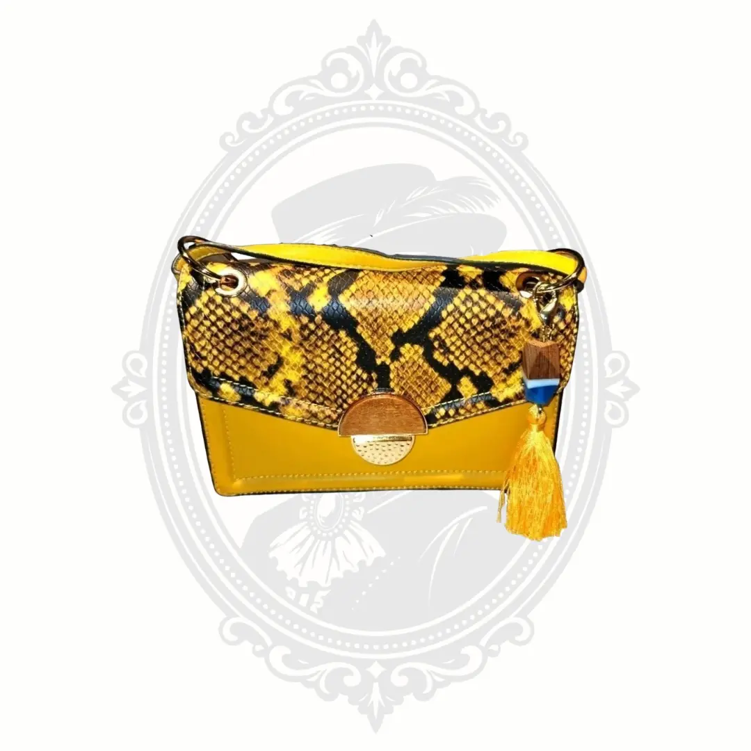 ALDO Nillio Shoulder Bag – Mustard Yellow Snakeskin-Effect Crossbody – New with Tags
