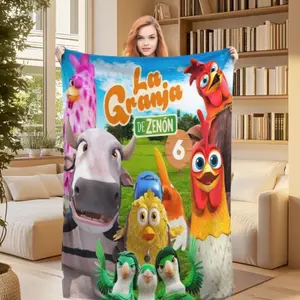 La Granja De Zenon Flannel Blanket,Ultra Soft Flannel Blanket Warm and Cozy Living Room Shawl Office Blanket Sofa Decoration Four Seasons Travel Blanket Multipurpose Gift Blanket Home Decor.Polaris Blanket