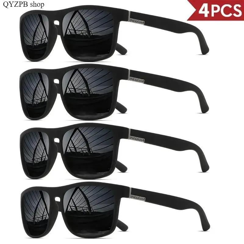4-Pack Polarized UV400 Sports Sunglasses for Men & Women - Men's Accessories, Stylish Accessories, UV400 Eye Shield, Anti-Glare, Lightweight, Durable, Perfect for Driving, Outdoor Activities, Sunglasses For Women, Polarized Sunglasses