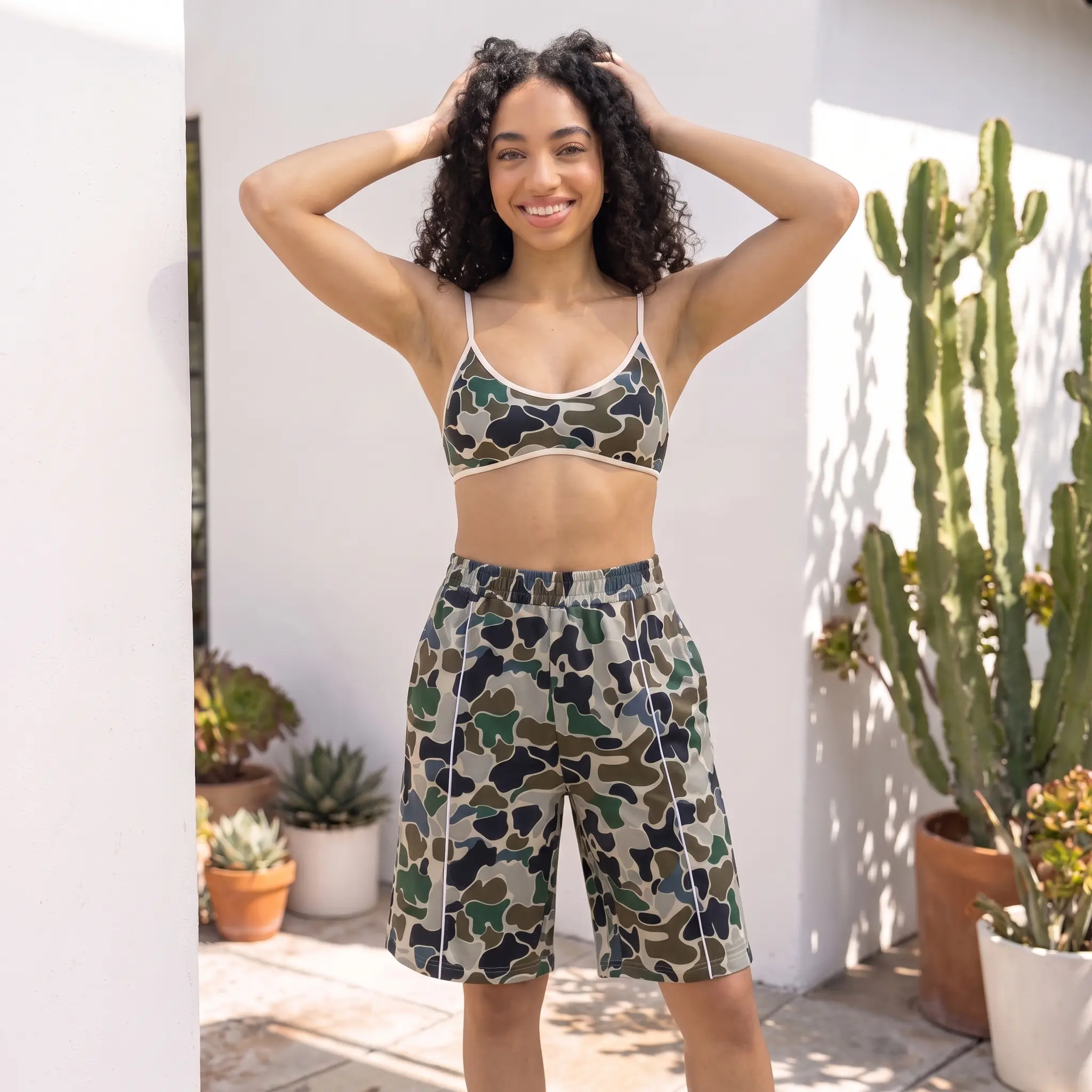 omen's Loose Fit Leopard Print Lounge Set, Casual Cami Tank Top and High Waisted Bermudas Sweat Shorts with Pockets, Y2K Streetwear Athleisure Matching Outfit