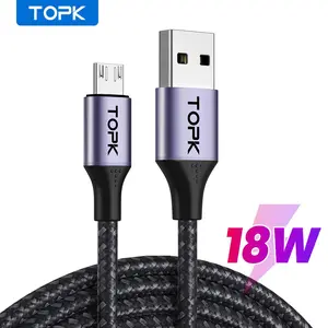 18W Super Fast Charging Data Cable, Micro USB High Speed Charger Fast Charging Supported High Efficiency Charger Cord For Samsung Sony Xiaomi Huawei