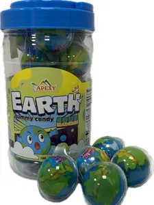 Apexy Sour Planet Gummies - with Fruity Liquid Center Eyeball Candy for Halloween, Birthday, Trick Or Treat, Party Candy - Jelly Filled Gummies, Fat Free, Nut Free. 11.42oz (Sour Madness Planet)