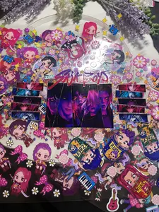 K Pop 16oz Double Side Printed UV DTF Up Wrap with Vibrant Floral Patterns and Character Designs