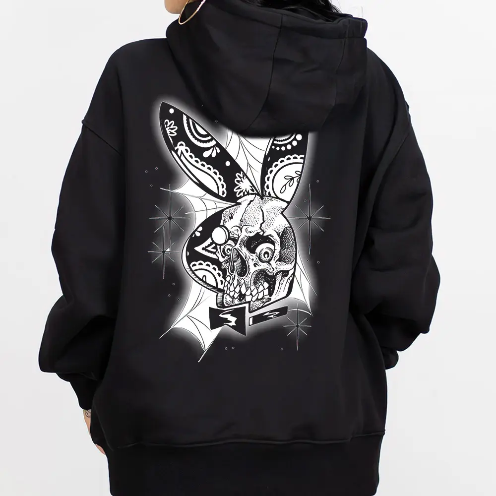 Graphic-Hoodie & T-Shirt Skull Boy Art Chicano Clothing, Chicana Art Cholo Chola Outfit Cotton Streetwear Hoodie T-Shirt, Unisex Casual Urban Fashion Top, Mexican American Lowrider Style Apparel