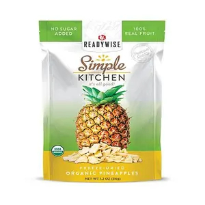 ReadyWise Simple Kitchen Organic Freeze-Dried Pineapples 6-Pack