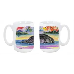 212 MAIN Newfoundland Ceramic Coffee Mug - 15oz Large Reusable Washable Cup, Microwave-Safe, Dishwasher-Safe for Coffee & Tea