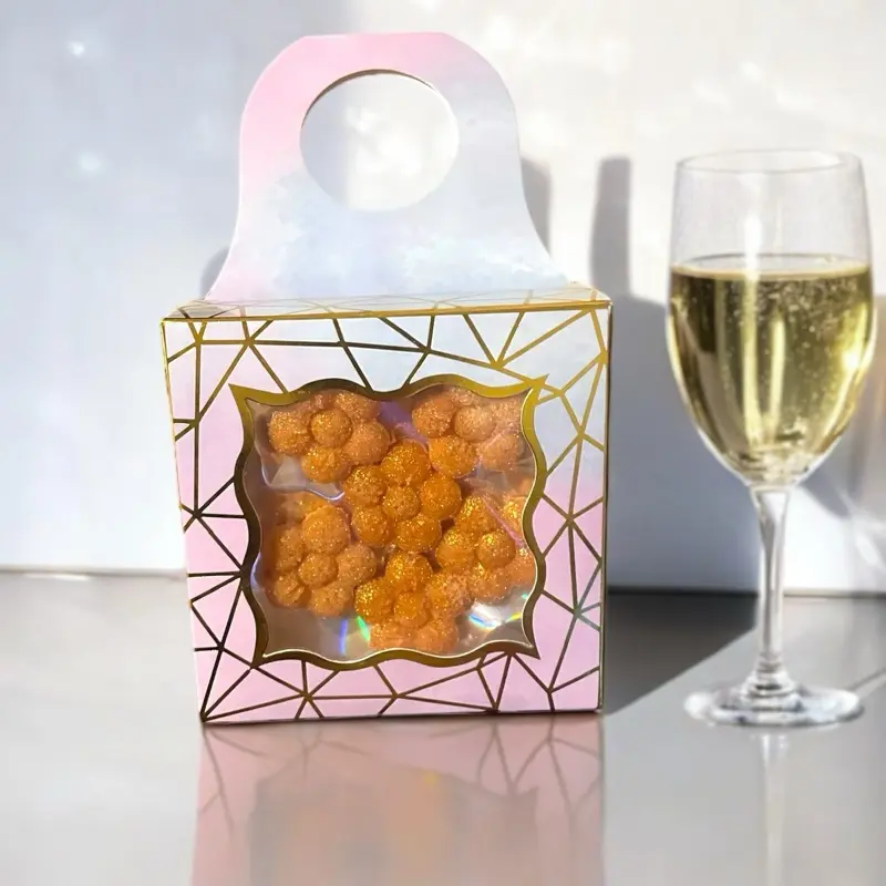 Real Orange Mimosa and Peach Bellini Glitter Bombs