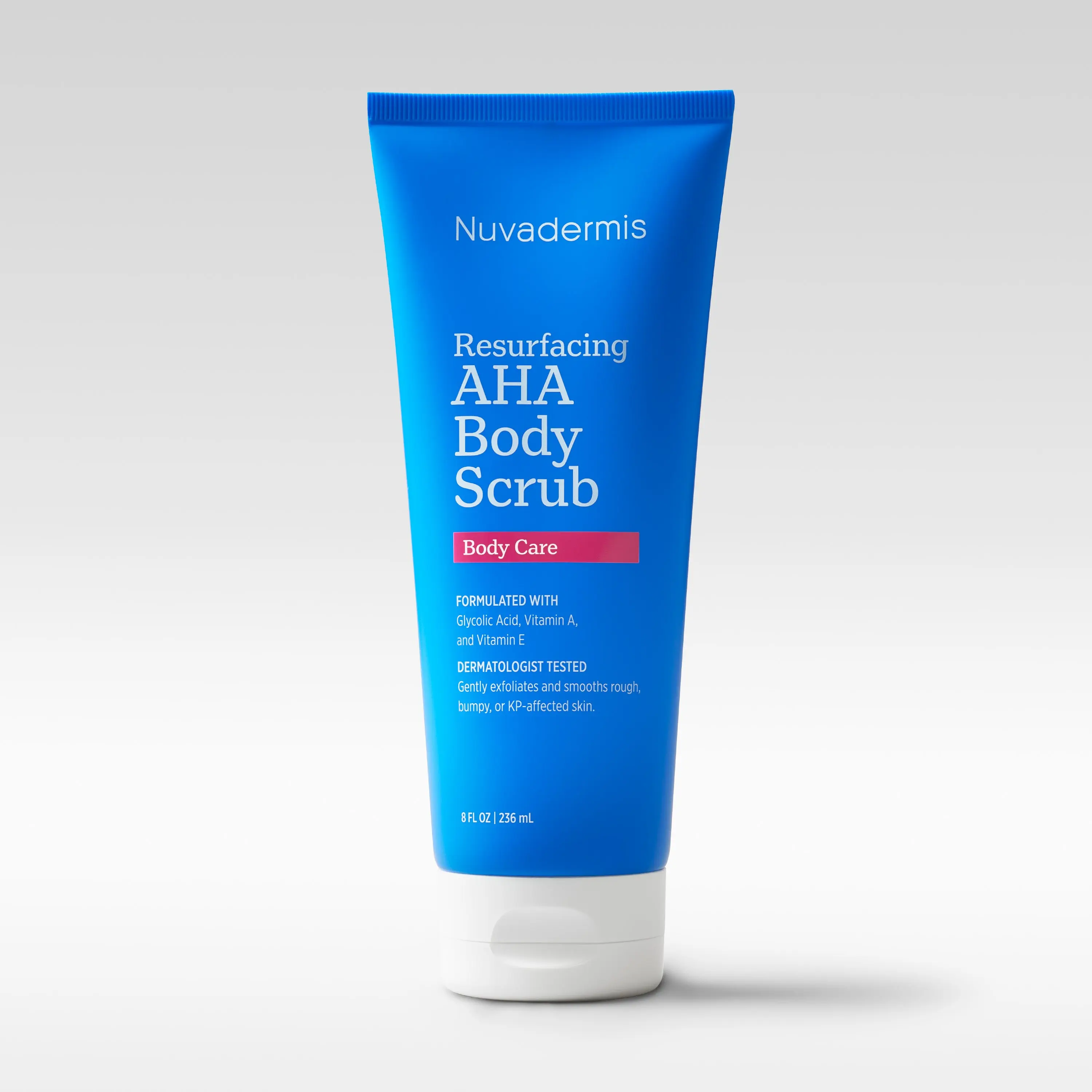 Nuvadermis Resurfacing AHA Body Scrub | Exfoliating Body Scrub for Rough, Bumpy Skin, KP & Ingrown Hairs