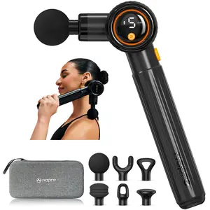 Deep Tissue Back Massage Gun Cordless with Extendable Handle, Adjustable Angle, Relieves Neck Shoulder Waist Leg Pain, Handheld Impact Muscle Massager