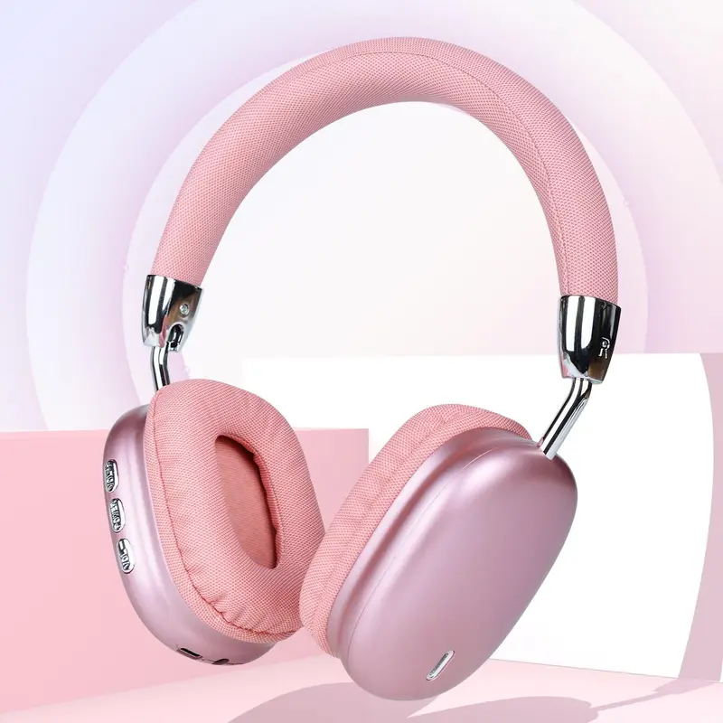 2026 Valentine Gift New Wireless Headset, Hifi Clear Call, Comfortable Fit With Head, Foldable, Rotatable, Stretchable. Compatible with Mobile Phones, Computers, MP3 and Other Devices. Wireless Headphones (Pink) Audio Adjustable