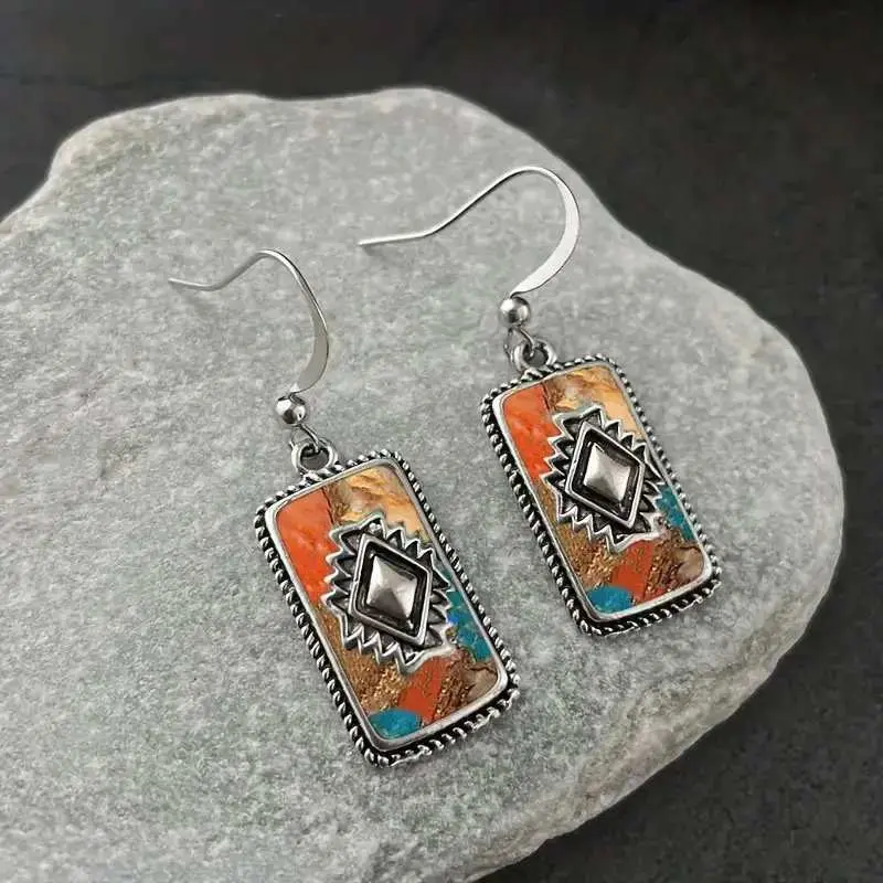 Vegetarian  green shield stud earrings, turquoise earrings jewelry