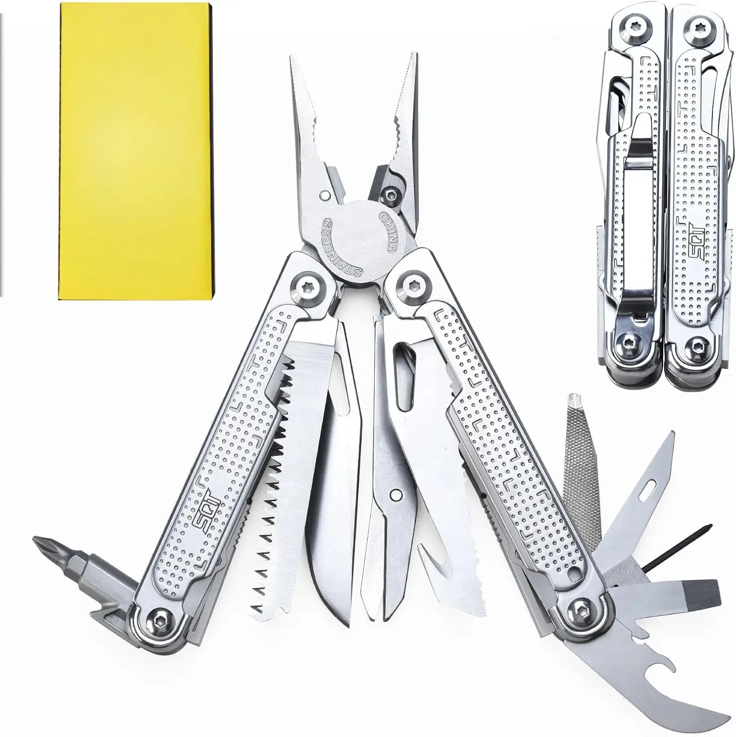 2048 20-in-1 Multitool, Foldable & Self-Locking, Professional Tool for DIY, Home Repairs, Outdoor Camping  -Have Gifts for Men, Compact, Durable, All-in-One Tool for Every Task